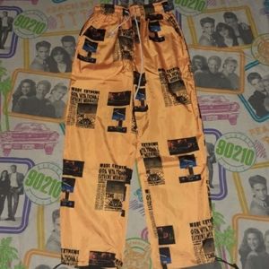 90s Extreme Space All Over Vintage Nylon Pants